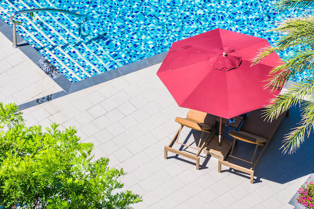 Umbrellas Provide Quick Shade